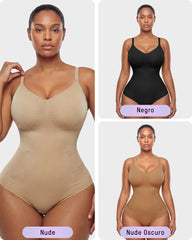 Easyslide™ Faja Moldeadora Body De Tirantes Con Escote En V Profundo
