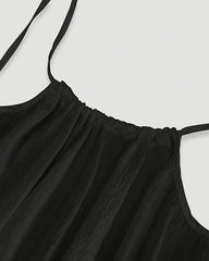 Vestido tipo camisola sin espalda de color sólido para mujer