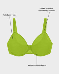 Brasier Invisible de Malla Sin Costuras con Varilla Flexible