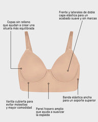 Brasier Sin Costuras de Cobertura Completa para Bustos Grandes