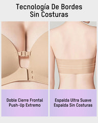 Brasier Sin Tirantes con Cierre Frontal y Soporte Push-Up