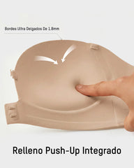 Brasier Sin Tirantes con Cierre Frontal y Soporte Push-Up