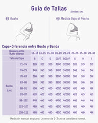 Brasier Tallas Grandes de Encaje y Malla con Varilla y Cobertura Total