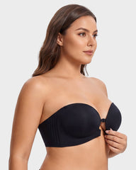 Brasier Sin Tirantes con Cierre Frontal y Soporte Push-Up