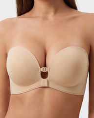 Brasier Sin Tirantes con Cierre Frontal y Soporte Push-Up