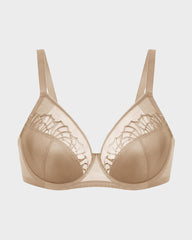 Sujetador Minimizer de Encaje con Perlas y Brillo para Tallas Grandes