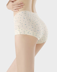 Pack de 4 panties de algodón sin costuras de cintura alta con máximo confort