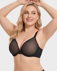 Brasier Invisible de Malla Sin Costuras con Varilla Flexible
