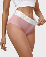 Paquete de 6 Panties de Algodón Suave con Estampado de Corazones y Cintura Alta