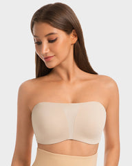 Sujetador Bandeau Sin Tirantes Antideslizante de Cobertura Total