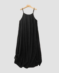 Vestido tipo camisola sin espalda de color sólido para mujer