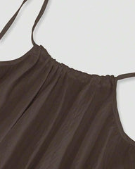 Vestido tipo camisola sin espalda de color sólido para mujer
