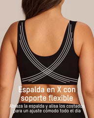 Brasier Talla Extra Sin Varilla – Push-Up, Cobertura Total y Tirantes Anchos