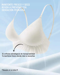 Brasier sin varillas y sin costuras, escote en v y espalda baja