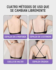 Brasier sin varillas y sin costuras, escote en v y espalda baja