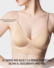 Brasier sin varillas y sin costuras, escote en v y espalda baja