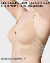 Brasier sin varillas y sin costuras, escote en v y espalda baja