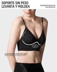 Brasier sin varillas y sin costuras, escote en v y espalda baja