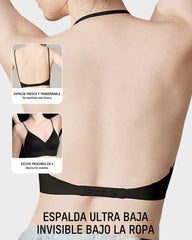 Brasier sin varillas y sin costuras, escote en v y espalda baja