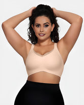 Sujeta Senos Sin Aros para Mujer con Malla - Sujetador Cómodo y Soporte