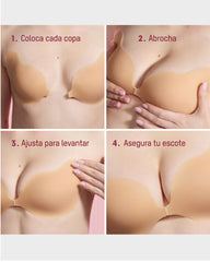 Sujetador Invisible para Levantamiento Adhesivo con Escote (2 Pares)