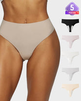Paquete de 5 Tanga Sin Costuras con Protección Antimarcas