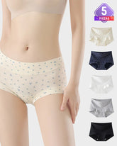 Pack de 4 panties de algodón sin costuras de cintura alta con máximo confort