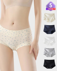 Pack de 4 panties de algodón sin costuras de cintura alta con máximo confort