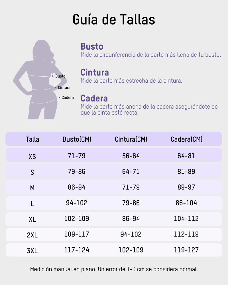 Faja Moldeadora 6 Zonas – Apertura Trasera para Baño y Moldea Cintura, Busto y Glúteos