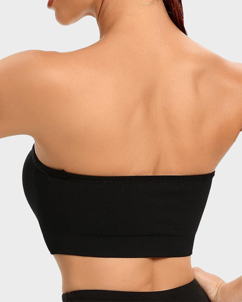 Brasier strapless sin varilla, sin costuras y antideslizante