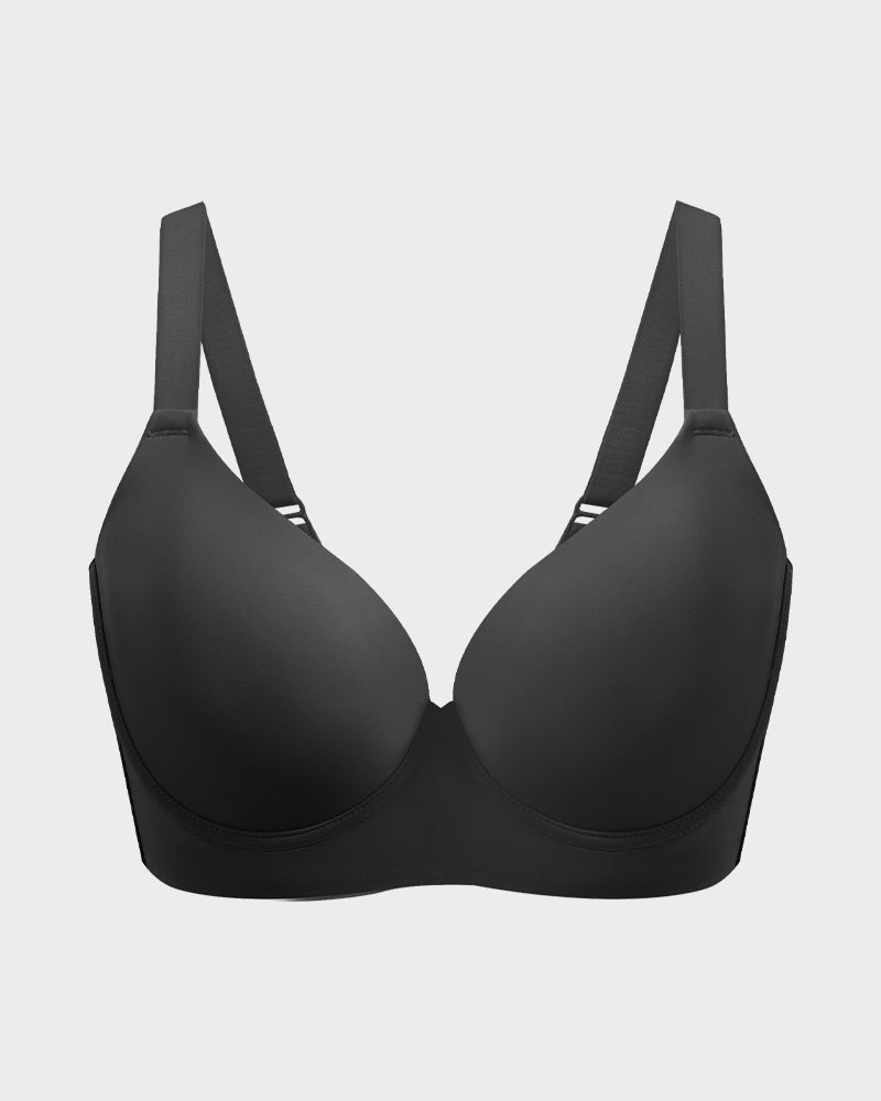 Sujetador Push-Up con Escote Profundo y Alisado de Espalda