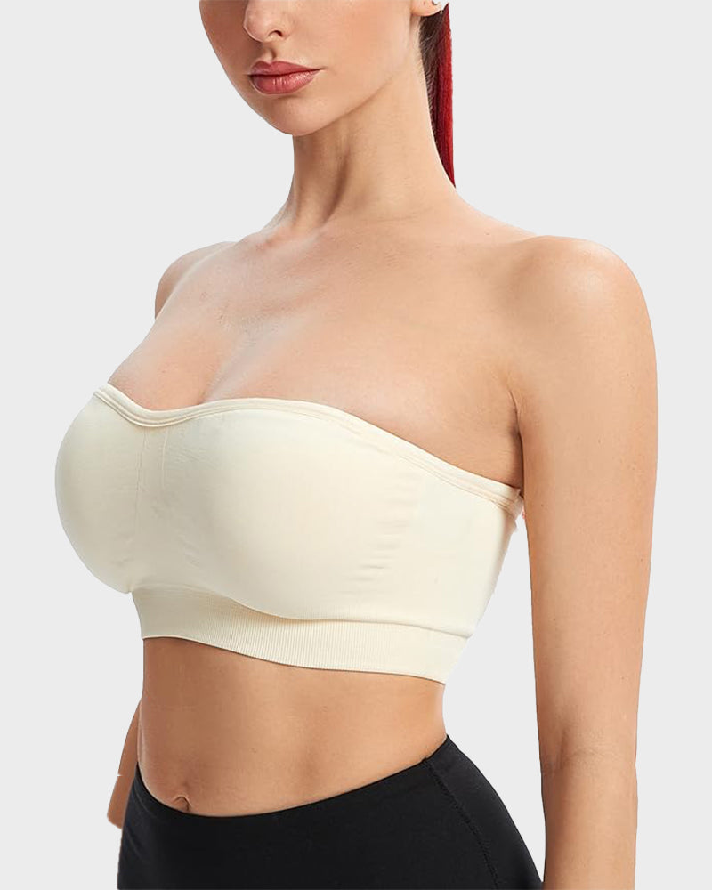 Brasier strapless sin varilla, sin costuras y antideslizante