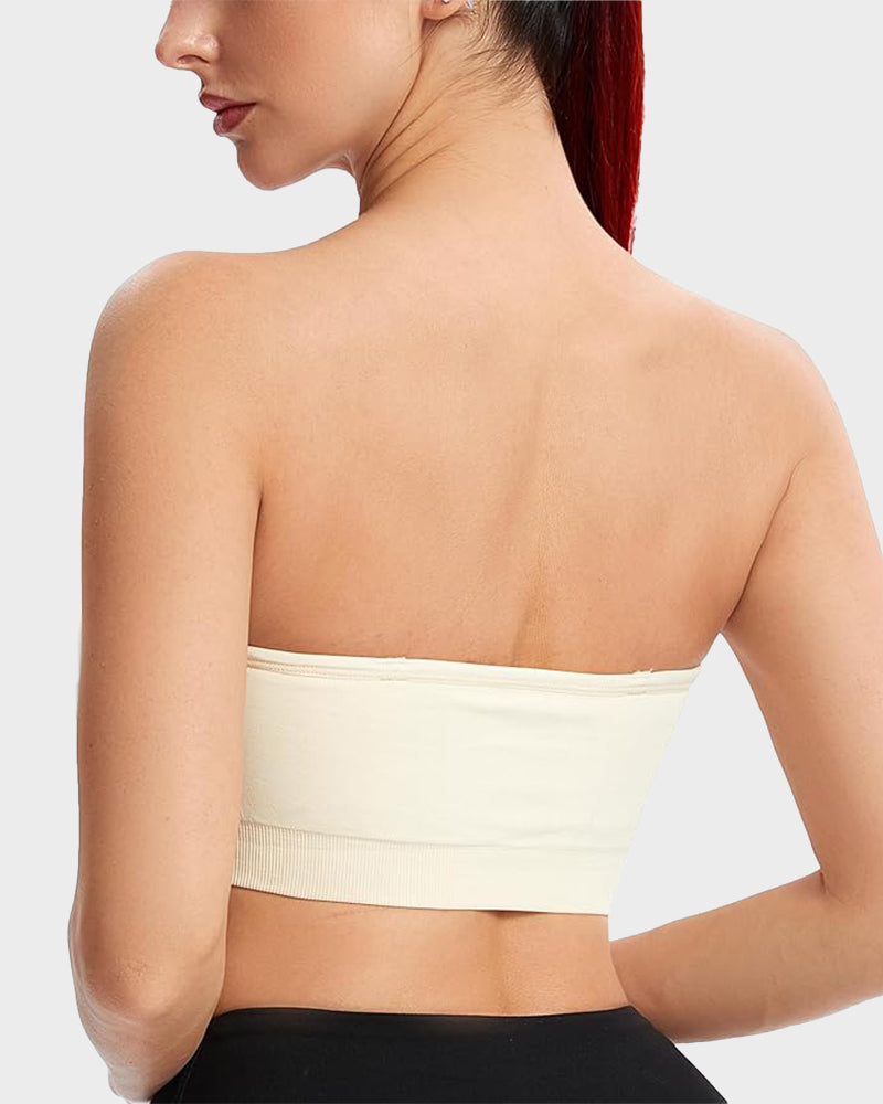 Brasier strapless sin varilla, sin costuras y antideslizante