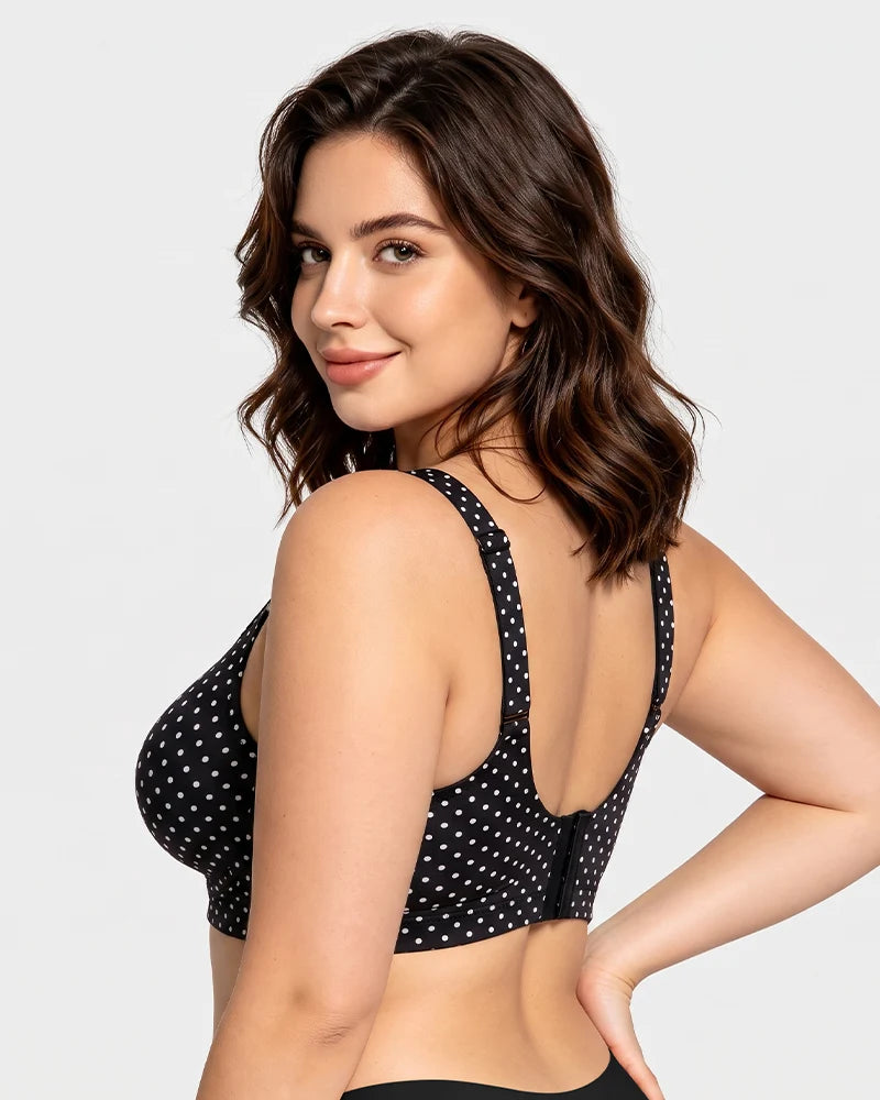 Brasier sin varilla con soporte firme, push up natural para busto grande