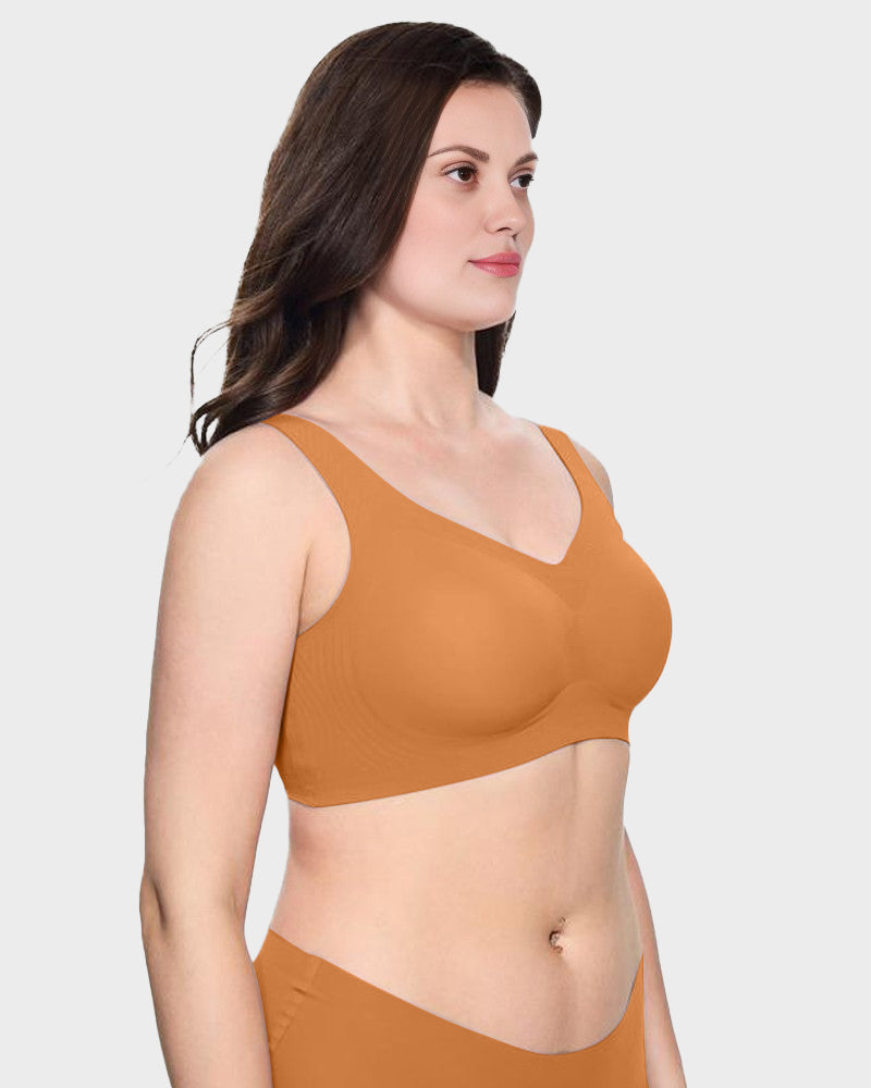 Brasier Talla Extra Sin Varilla – Push-Up, Cobertura Total y Tirantes Anchos