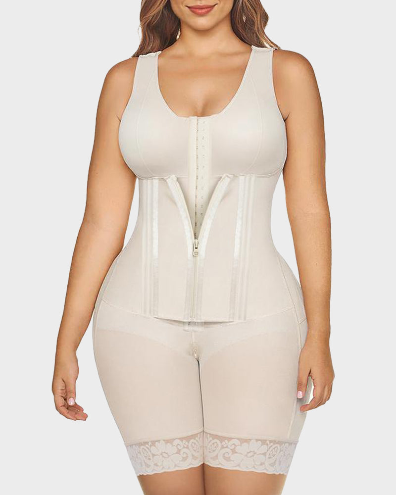 Faja Colombiana de Cuerpo Completo con Doble Control de Abdomen
