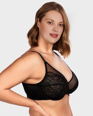 Sujetador Minimizer de Encaje con Cobertura Total - Pétalo