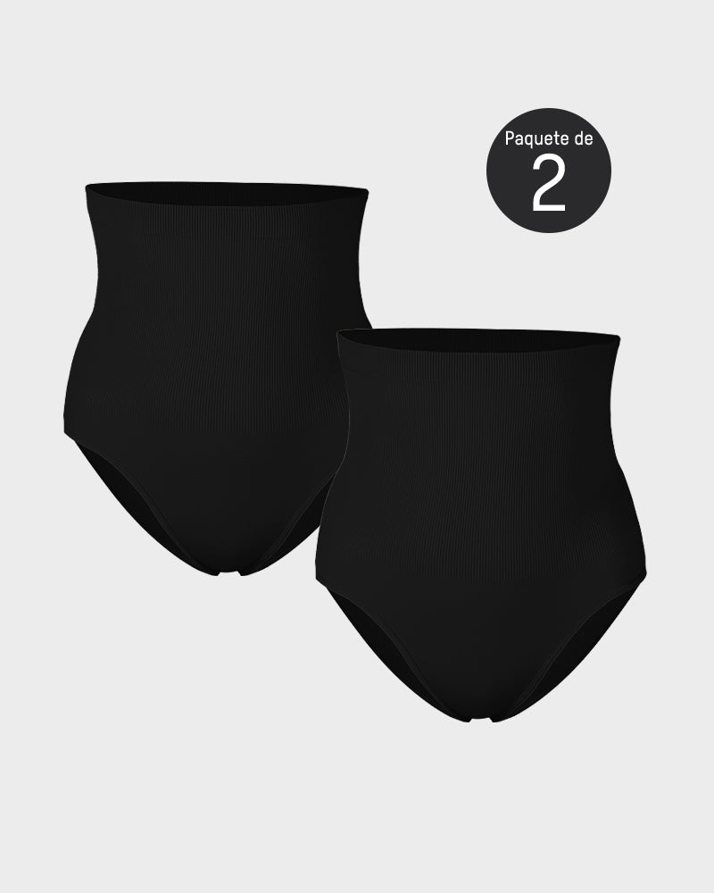 Braguita de Cintura Alta con Control de Abdomen (Paquete de 2)
