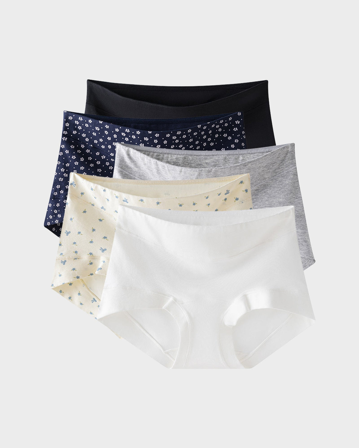 Pack de 4 panties de algodón sin costuras de cintura alta con máximo confort