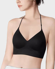 Brasier sin varillas y sin costuras, escote en v y espalda baja