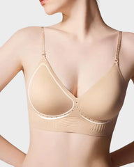 Brasier sin varillas y sin costuras, escote en v y espalda baja