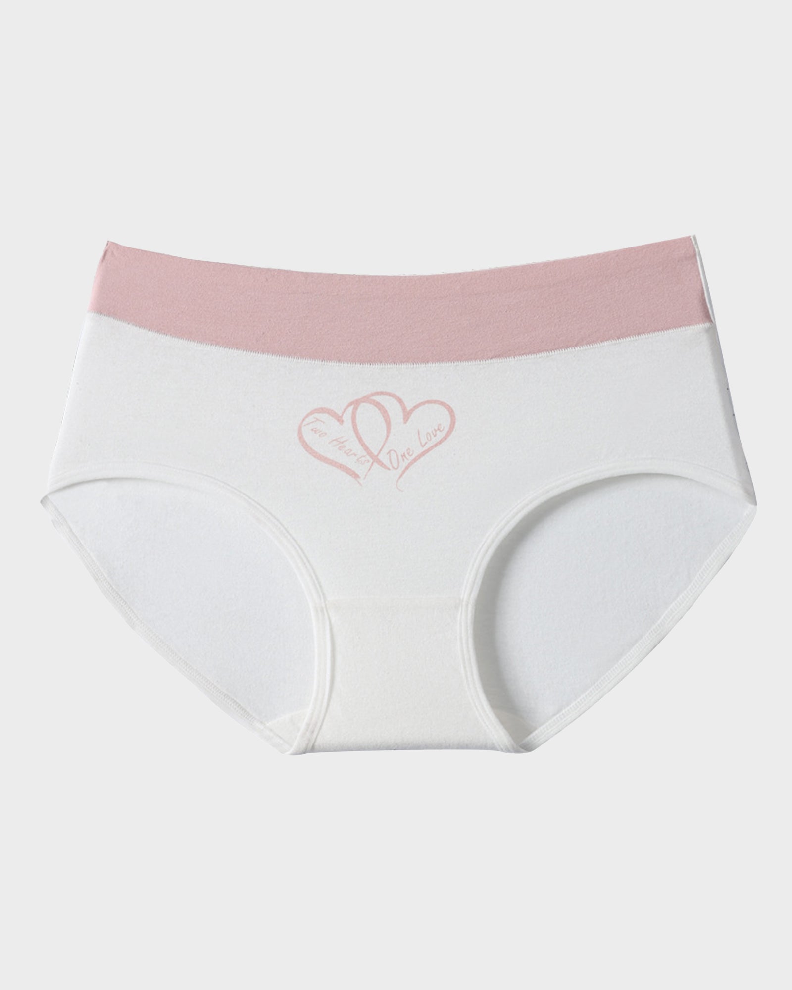 Paquete de 6 Panties de Algodón Suave con Estampado de Corazones y Cintura Alta