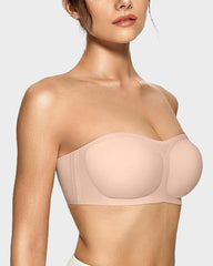 Sujetador Bandeau Sin Tirantes, Sin Aros y Con Almohadillas