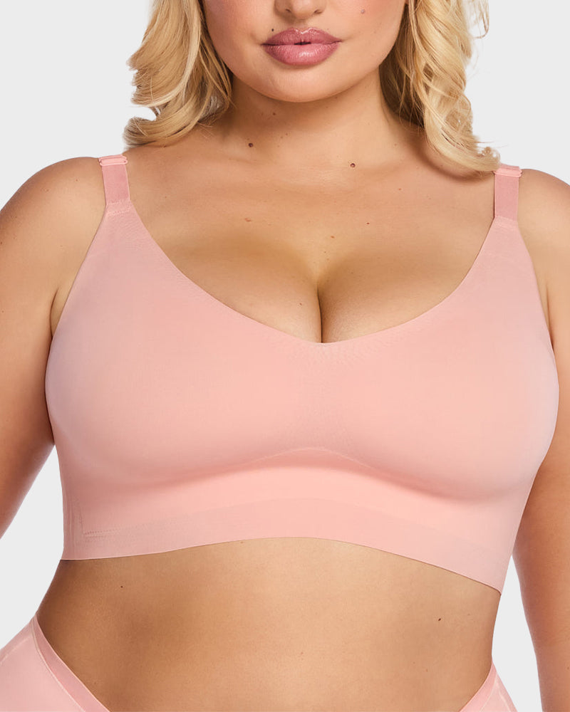 Brasier sin Varilla con Escote V y Ajuste Suave en Espalda y Laterales