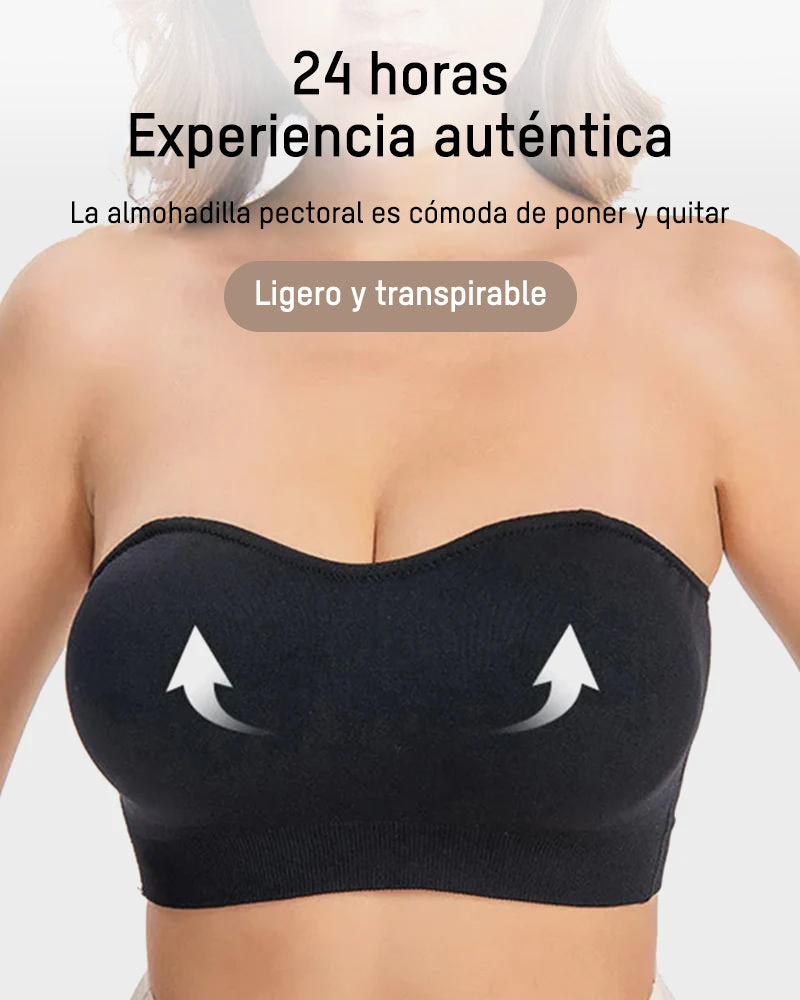 Brasier strapless sin varilla, sin costuras y antideslizante