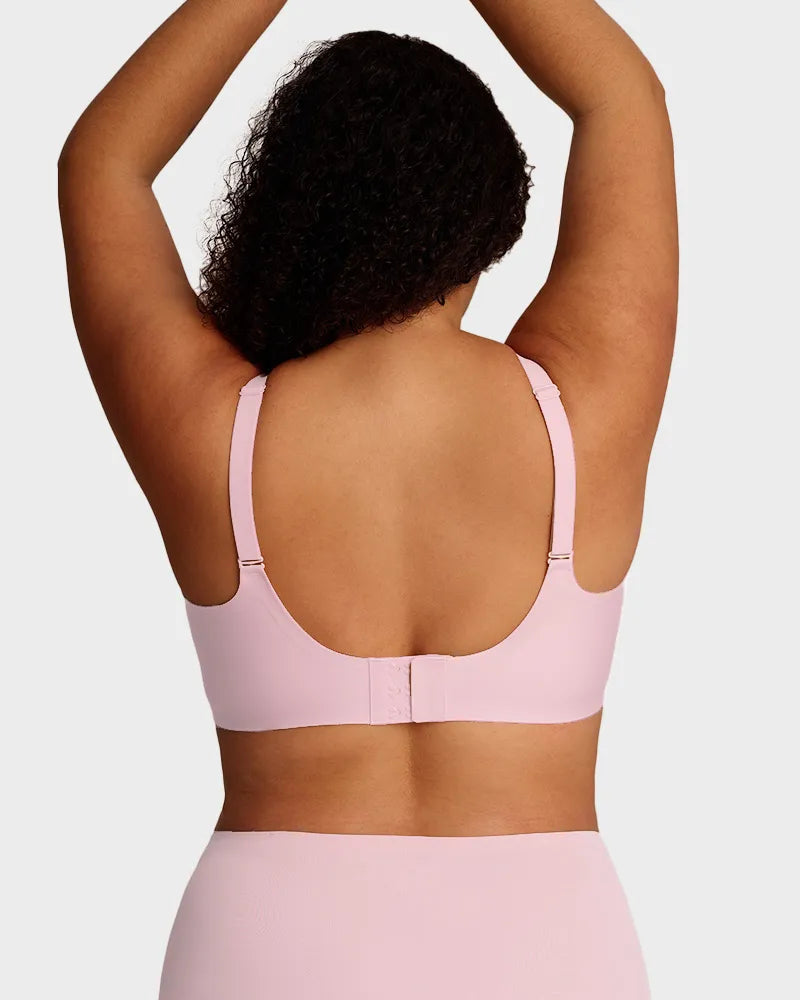 Bralette cómodo con realce, sin costuras y de cobertura completa para uso diario