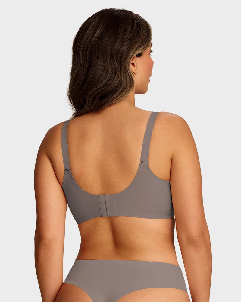 Sujetador Jelly Sin Aros de Cobertura Total con Borde Ondulado