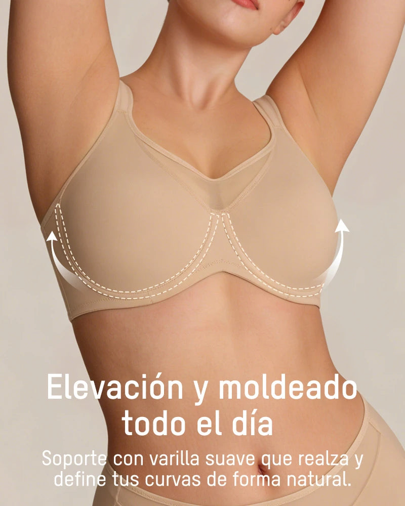 Brasier reductor con varillas, cobertura total con tirantes anchos y espalda alisadora