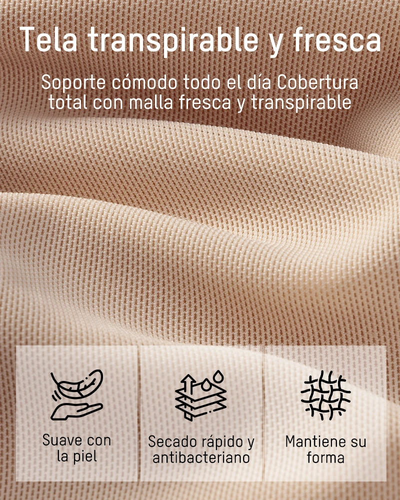 Brasier reductor con varillas, cobertura total con tirantes anchos y espalda alisadora