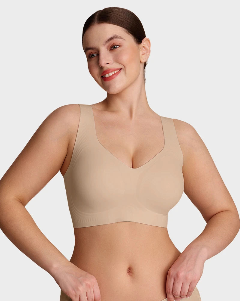 Brasier Talla Extra Sin Varilla – Push-Up, Cobertura Total y Tirantes Anchos